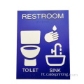 Acrylic Braille signage pòt siy pou siy twalèt